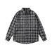 Heavyweight Beaded Plaid Long Sleeve Shirt Men's Loose Casual Couple Shirt Jacket
