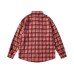 Heavyweight Beaded Plaid Long Sleeve Shirt Men's Loose Casual Couple Shirt Jacket