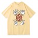 Jujutsu Kaisen Tiger Wand Yuji Itadori Nobara Kugisaki Gojo Satoru Gesture Printed Short Sleeve T-Shirt