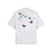Butterfly Letter Embroidery Short Sleeve T-Shirt Unisex Loose Casual Hip Hop Half Sleeve