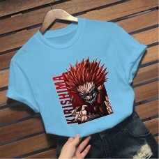 Red Riot Kirishima Eijir My Hero Academia Printed T-Shirt Short Sleeve 