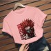 Red Riot Kirishima Eijir My Hero Academia Printed T-Shirt Short Sleeve 