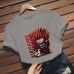 Red Riot Kirishima Eijir My Hero Academia Printed T-Shirt Short Sleeve 