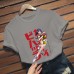 Cowboy Bebop Faye Valentine Space Cowboy Printed  Loose T-Shirt Short Sleeve