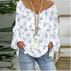 Spring and Summer New Hot Selling  Printed + Bubble Gum Printed Long Sleeve Top