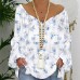 Spring and Summer New Hot Selling  Printed + Bubble Gum Printed Long Sleeve Top