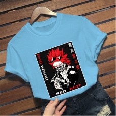 My Hero Academy Red riot Kirishima Eijir Cut Island Rui'er Lang print T-shirt short sleeved