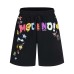 Creative Fun Letter Print Casual Shorts Unisex Loose Wide Leg Five-Quarter Pants