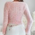 Color Block Fuzzy Long Sleeve Top Color Block Fuzzy Long Sleeve Top