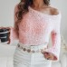 Color Block Fuzzy Long Sleeve Top Color Block Fuzzy Long Sleeve Top