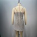 Summer Shiny Diamond Women's Sleeveless Backless Fashion V-Neck Mini Dress