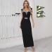 Bandage Women's Sexy Strapless Beaded Noble Atmosphere Dress Evening Gown Bandage Dress