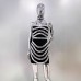 Style Women's Backless Rhinestone Decorated Strapless Fitted Bandage Dress Formal Wear Sexy