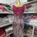 Fashionable Rose Red Backless V-Neck Beaded Sleeveless Fitted Mini Party Dress for Women
