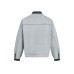 Unique Design Washed Color Block Stand Collar Denim Jacket Versatile Outerwear Men