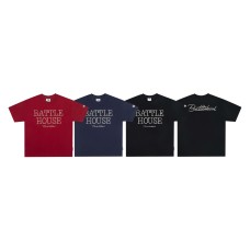 High Street Style Beaded Letter Embroidered Short Sleeve T-Shirt Unisex Loose Casual Hip Hop Top High Street Style Beaded Letter Embroidered Short Sleeve T-Shirt Unisex Loose Casual Hip Hop Top