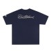 High Street  Style Beaded Letter Embroidered Short Sleeve T-Shirt Unisex Loose Casual Hip Hop Top