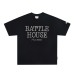 High Street  Style Beaded Letter Embroidered Short Sleeve T-Shirt Unisex Loose Casual Hip Hop Top