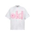 Street Style Fun Doll OK Embroidery Short Sleeve T-Shirt Unisex Loose Casual Hip Hop Elbow Length Sleeves