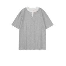 Fake two high-end temperament loose and versatile tops