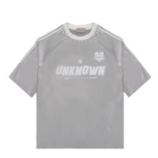 Retro summer three bar raglan half sleeved top