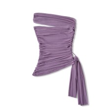 Fitted One-Shoulder Irregular Hem Sleeveless Top