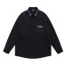 Retro Floral Embroidery Waffle Long Sleeve Shirt Unisex Trendy Loose Couple Blouse Jacket