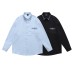 Retro Floral Embroidery Waffle Long Sleeve Shirt Unisex Trendy Loose Couple Blouse Jacket