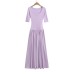 U-neck Flared Dress