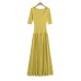 U-neck Flared Dress