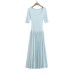 U-neck Flared Dress