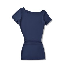 Sexy Off-Shoulder Pleated Waist Slimming Short Sleeve Dress