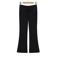 Sexy V-Waist Drawstring Wide Leg Flare Pants