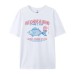 Size Cotton T-Shirt Women Vintage Seafood Graphic Tee Grunge Aesthetic