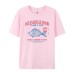 Size Cotton T-Shirt Women Vintage Seafood Graphic Tee Grunge Aesthetic