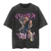 Classic Dragon Ball Cartoon Anime Oversize High Street Vintage Washed Distressed Short Sleeve T-Shirt Trendy Cotton