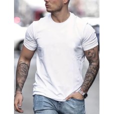 Men's  cotton summer loose fit DREAM Letter printed slim fit