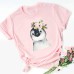 T-Shirt Round Neck Print Unisex Penguin Print Top