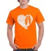 Orange T-Shirt Size Each Child Is Important Palm Print Short Sleeve