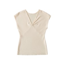 Slim Fit V-Neck Short Sleeve Top