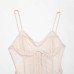 Style Fitted Lace Bodycon Crop Top