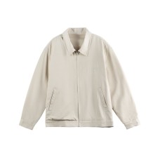 Simple Embroidery Design Unisex Loose Fit Versatile Turn-Down Collar Jacket Simple Embroidery Design Unisex Loose Fit Versatile Turn-Down Collar Jacket