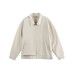 Simple Embroidery Design Unisex Loose Fit Versatile Turn-Down Collar Jacket