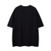 Cat Letter Print Short Sleeve T-Shirt Unisex Loose Casual Hip Hop Three-Quarter Sleeve