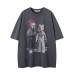 Street Style Pig Letter Print Short Sleeve T-Shirt Unisex Loose Casual Hip Hop Top