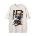 Street Cartoon Bear Letter Print Short Sleeve T-Shirt Unisex Loose Casual Hip Hop Top
