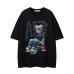 Street Cartoon Bear Letter Print Short Sleeve T-Shirt Unisex Loose Casual Hip Hop Top