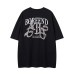 Style Snake Scale Letter Print Short Sleeve T-Shirt Unisex Loose Casual Hip Hop Half Sleeve