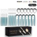 Cutlery Set Stainless Steel Knife Fork Set 24-Piece Tableware Set Golden Steak Knife Fork Spoon 6-Person Set