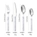 French Rivet ABS Handle Hotel Western Tableware Steak Knife Butter Knife Set